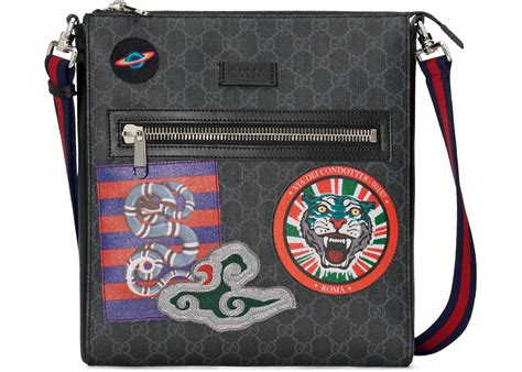 black gg supreme night courrier bag replica|Gucci Night Courrier Messenger Bag in Black GG Supreme Canvas.